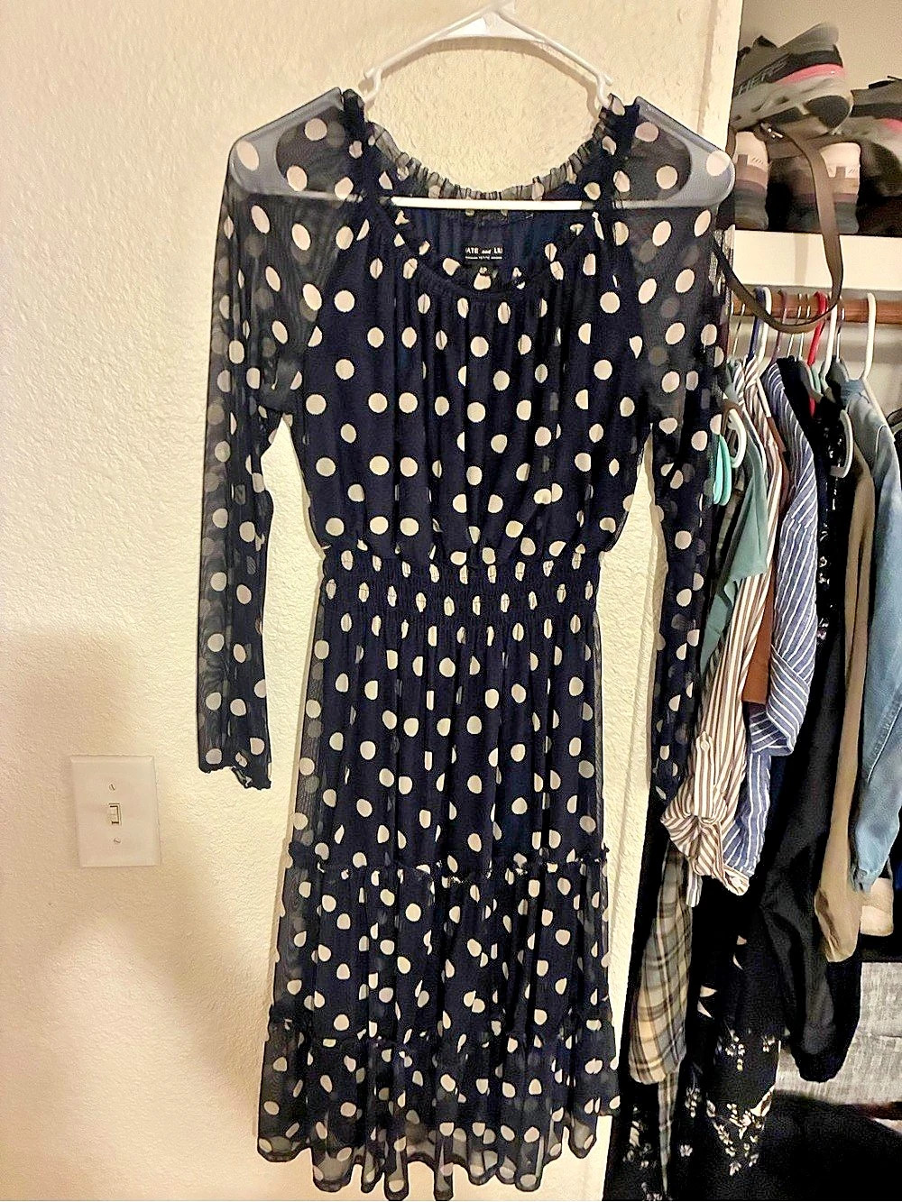 Kate and Lily Polka Dot Midi Dress Size Medium